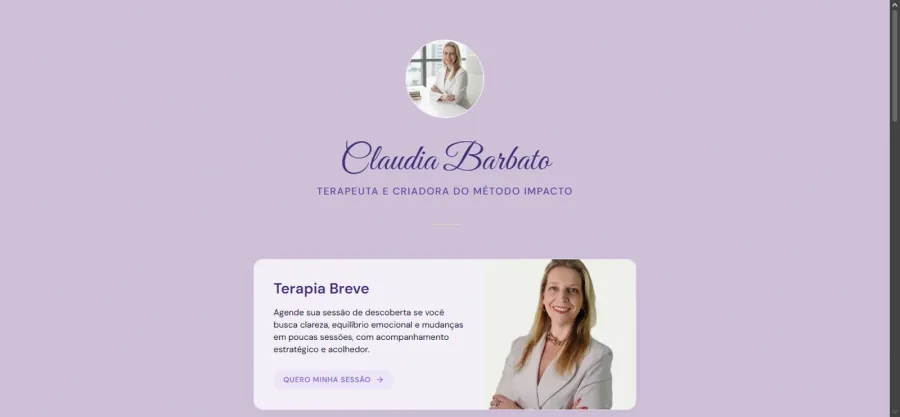 Página de Barbato Bio aberta no desktop